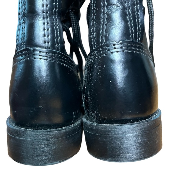 CORCORAN Women’s Lace Up Boot 1515 Black Leather Size 5 Military Moto Grunge - Picture 10 of 15